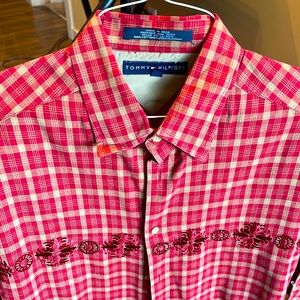 100% soft cotton long-sleeve casual shirt with rich embroidery detail.